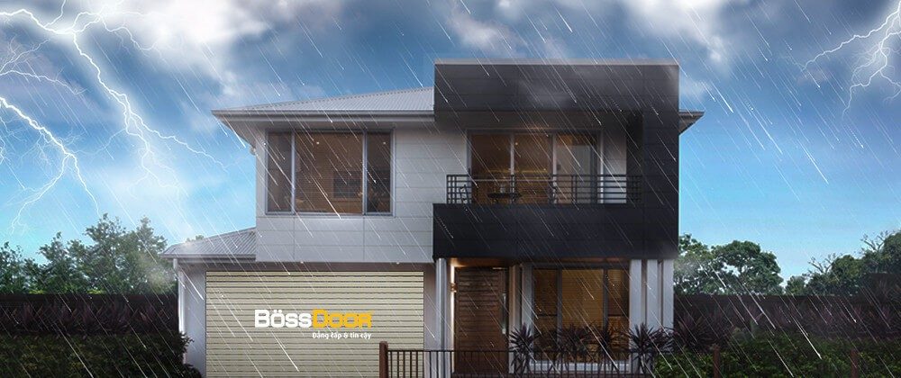 A shutter in a storm